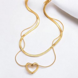 Collier cœur Doré
