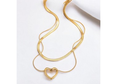 Collier cœur Doré