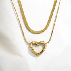 Collier cœur Doré