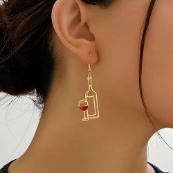 Boucle D'oreille Verre et Bouteille