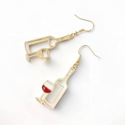 Boucle D'oreille Verre et Bouteille