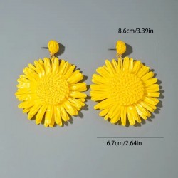 Boucle D'oreille Tournesol Jaune