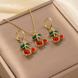 Parure Cerises Rouge Éclat