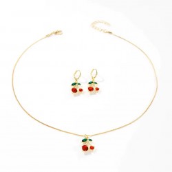 Parure Cerises Rouge Éclat