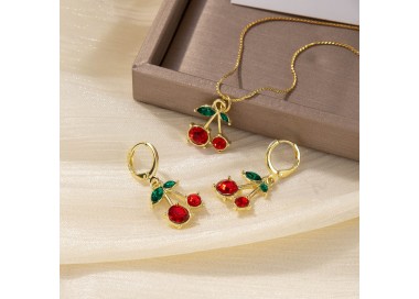 Parure Cerises Rouge Éclat