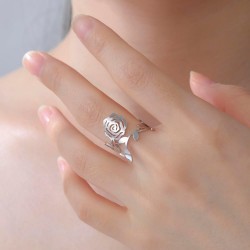 Bague Rose en Acier Inoxydable
