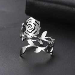 Bague Rose en Acier Inoxydable