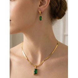 Parure bijoux vintage en acier inoxydable
