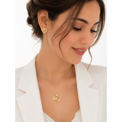 Parure cœur Doré Élégance