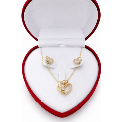 Parure cœur Doré Élégance