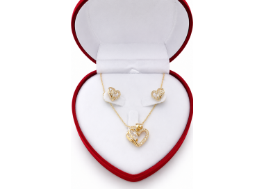 Parure cœur Doré Élégance