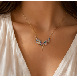 Collier Ailes D'ange Multicolores