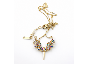 Collier Ailes D'ange Multicolores