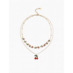 collier en forme de cerise mignon