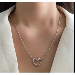 Collier Cœur Elégant en Argent