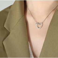 Collier Cœur Elégant en Argent