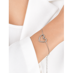 Bracelet Cœur  Elégant en Argent
