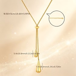 Collier Double Goutte d'Eau Design Premium