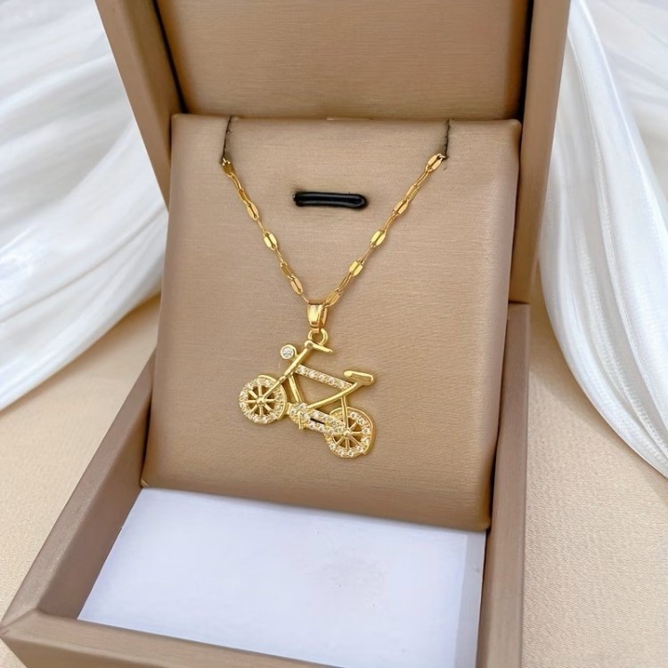 Collier à Pendentif Vélo