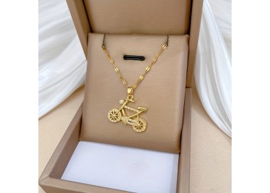 Collier à Pendentif Vélo