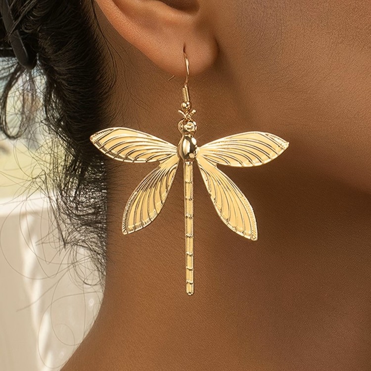 Boucles d'Oreilles Pendantes Libellule