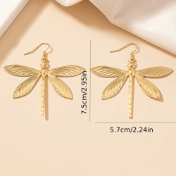 Boucles d'Oreilles Pendantes Libellule