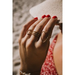 Bague cœur en acier inoxydable