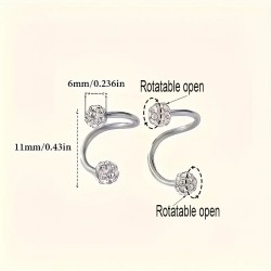 Boucles d'oreilles spirale Strass
