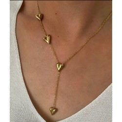 Collier pendentifs 4 cœurs