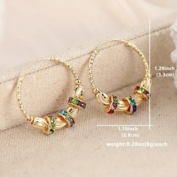 Boucles d'oreilles multicolore