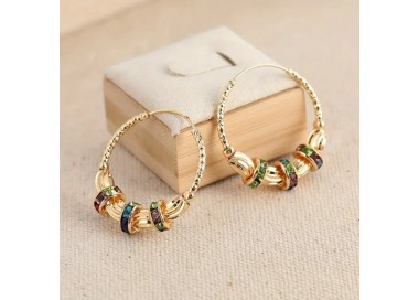 Boucles d'oreilles multicolore