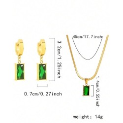 Parure bijoux vintage en acier inoxydable