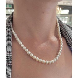 Collier Perles Blanches