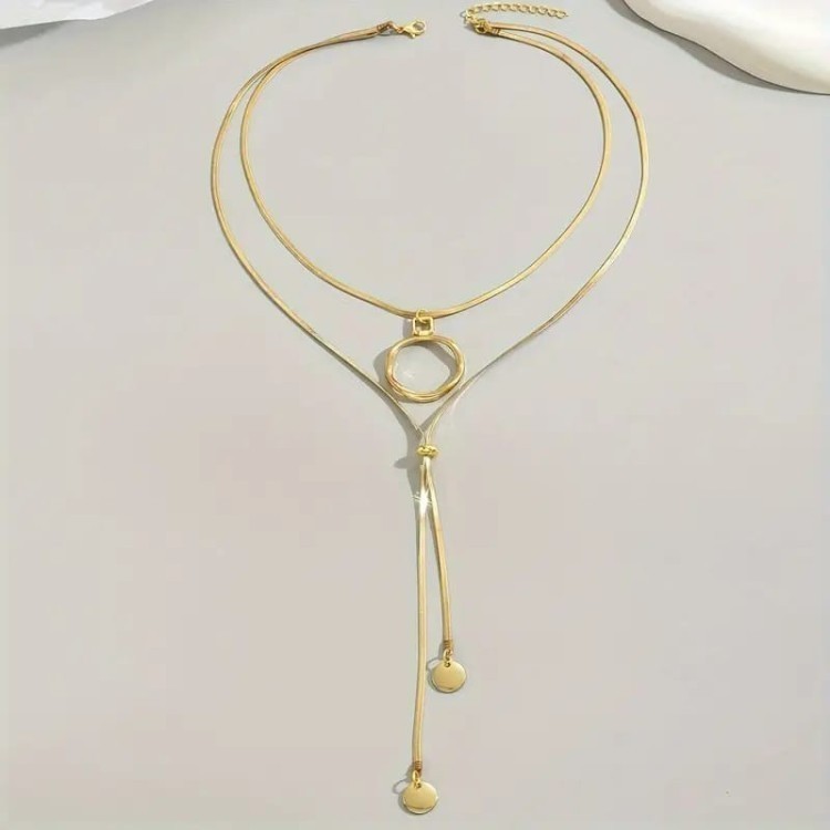 Collier Double Inoxydable