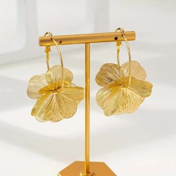 Boucle d'oreilles ajourées - Grosse Fleur