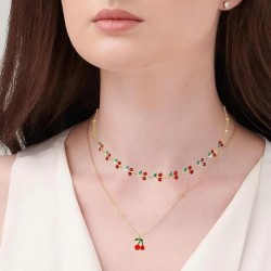 collier en forme de cerise mignon